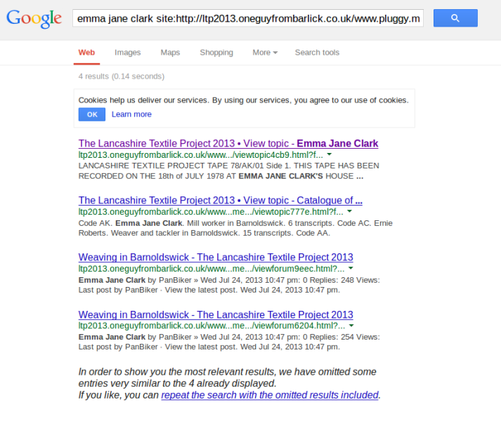 LTP Google advanced search results