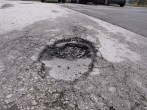 Crownest pothole Feb 2014
