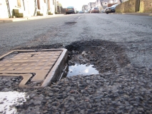 Colne Road outside no 1 Feb 2014