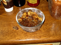 Braised steak, onions and garlic