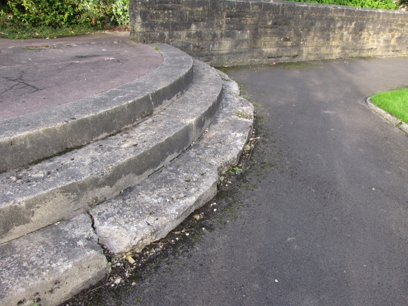 Memorial gardens broken steps