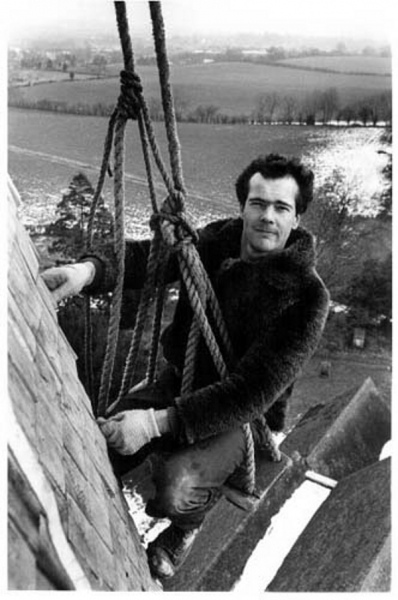 Jack in Bosun's chair.