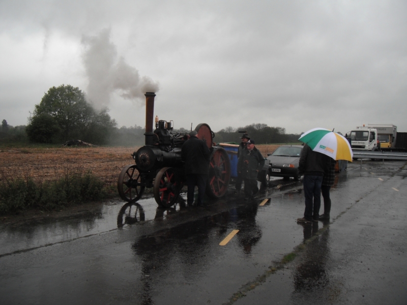 SteamTractionEngineInAprilShowers