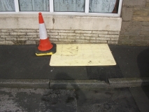 Commercial St pothole covered up