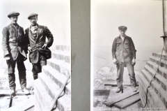 Workers on top of Rhodes chimney August 1923