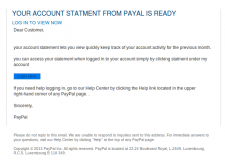 Paypal scam email message