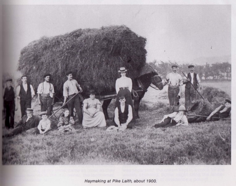 Haymaking Pike Laite at Colne c 1900