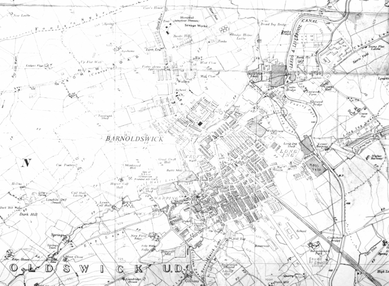 1930 OS map Barnoldswick centre