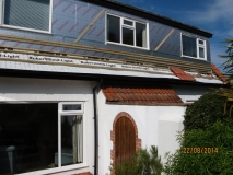 Tizer's dormer insulation going on