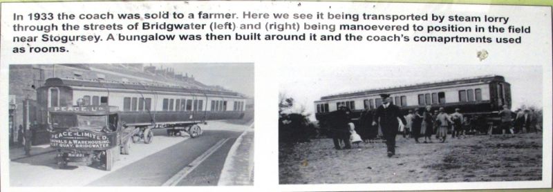 Steam lorry + GWR coach, 1933