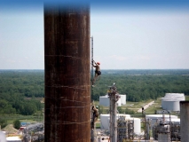Lashings to ladder a stack