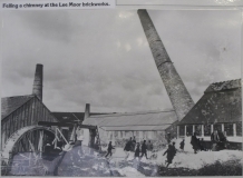 Lee Moor chimney felling
