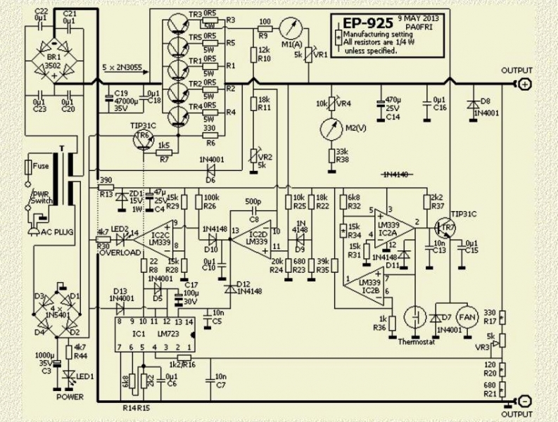 EP-925 PSU Schematic Diagram