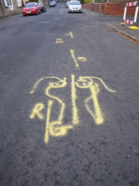 Harper Street markings 25th Nov 2014