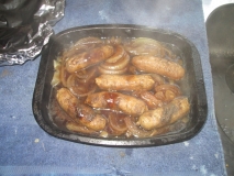 Sausage and onions