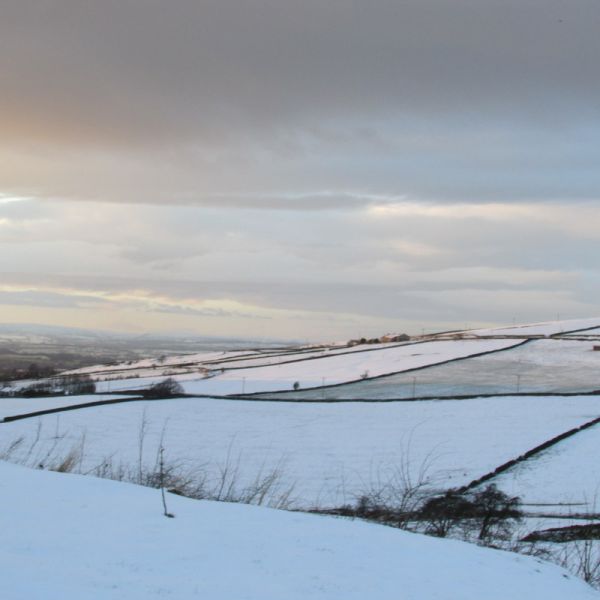 Snowy sunset view 2