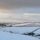 Snowy sunset view 2