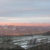 Snowy sunset 1