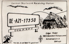 Shortwave station postcard front