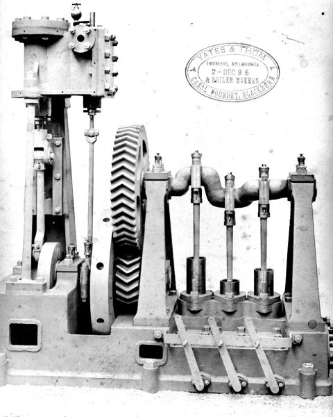 Yates & Thom 3 Throw Ram Pump Dec 1895