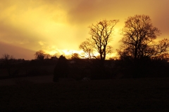 Sunset over Higher Calf Hall Farm