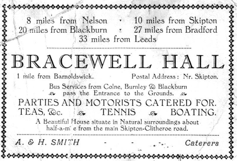 Bracewell Hall advert