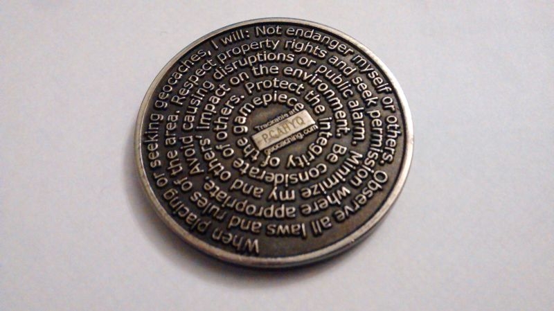 Geocache Coin Reverse