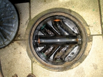 Clean sewer outlet
