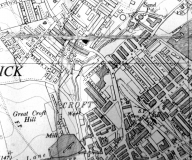 Map OS six inch 1930 Butts Corn Mill