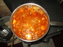 Minced lamb and carrots